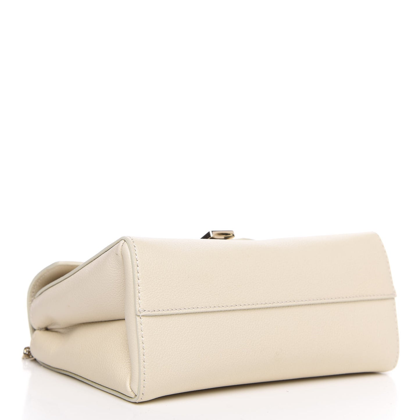 Grainy Calfskin Small Marianne Shoulder Bag Linen
