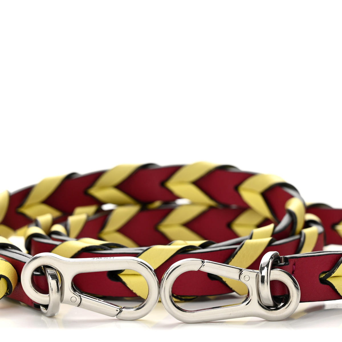 Loewe Calfskin Braided Strap Red Yellow 3 of 6