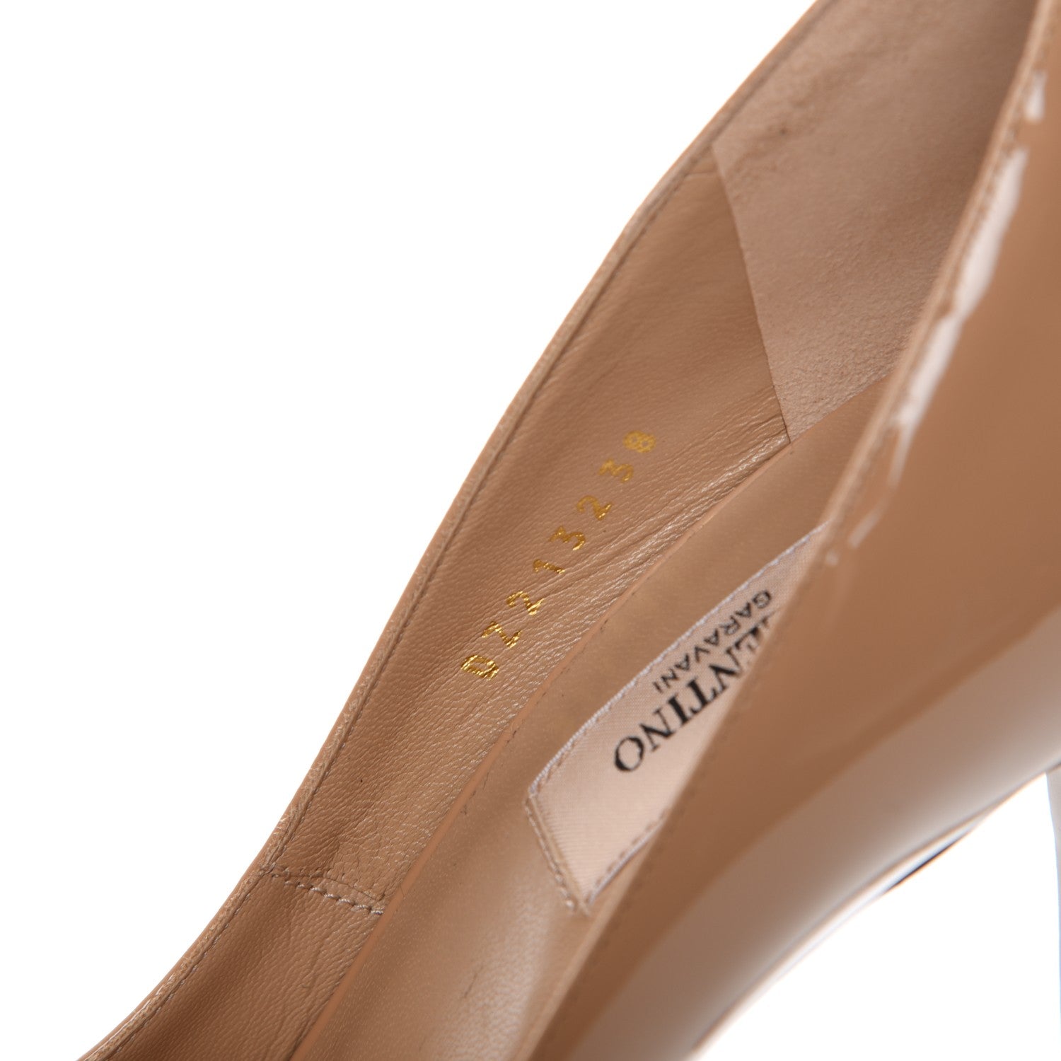 Valentino Garavani Patent Couture Bow Peep Toe 30/125mm Platform Pumps 38 Beige 8 of 8