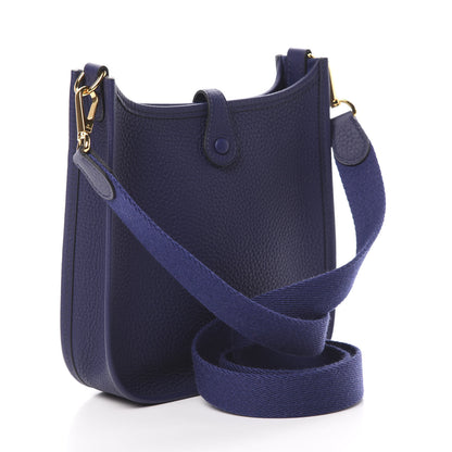Hermes Taurillon Clemence Evelyne TPM Bleu Encre 3 of 11