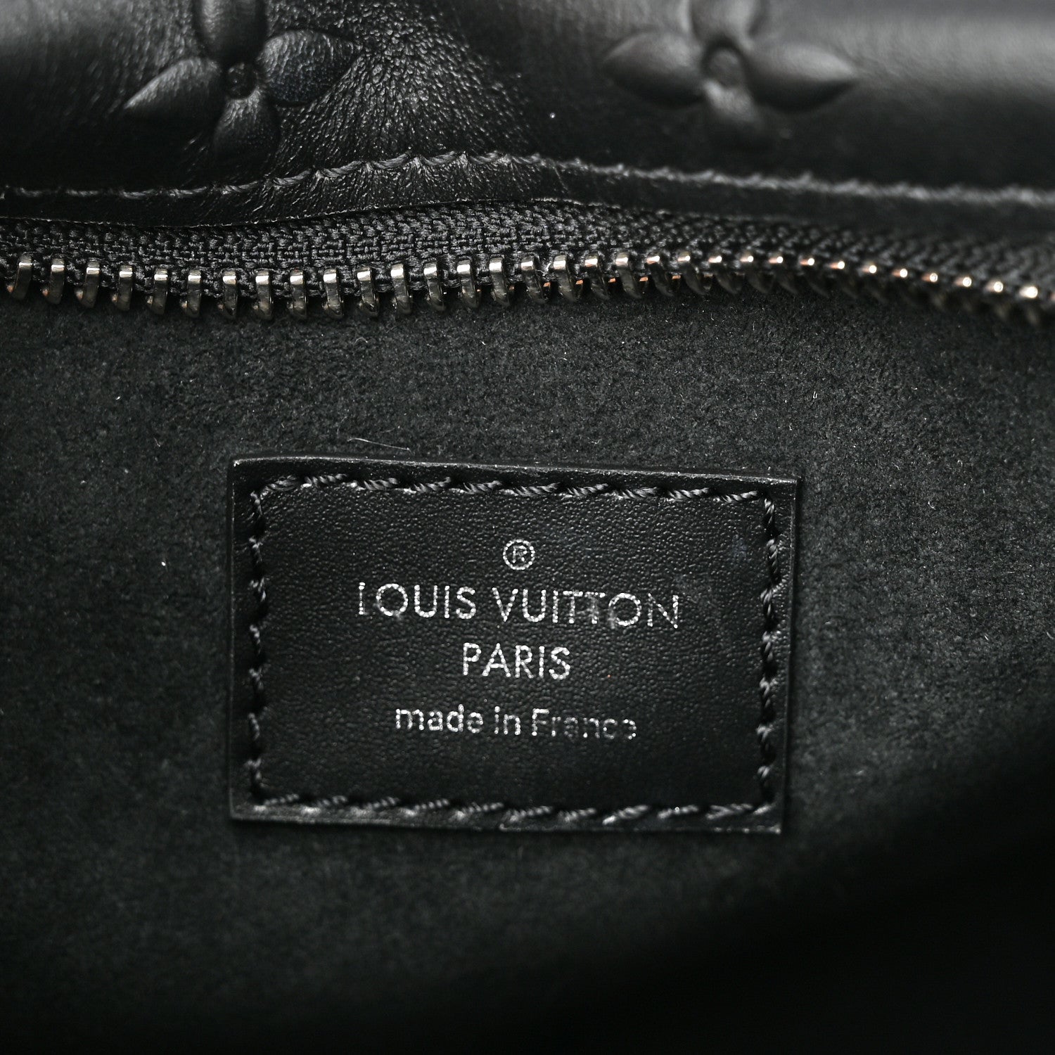 Louis Vuitton Calfskin Debossed Monogram Side Trunk Black 6 of 9