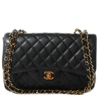 Chanel Caviar Jumbo Single Flap Black 1 of 9