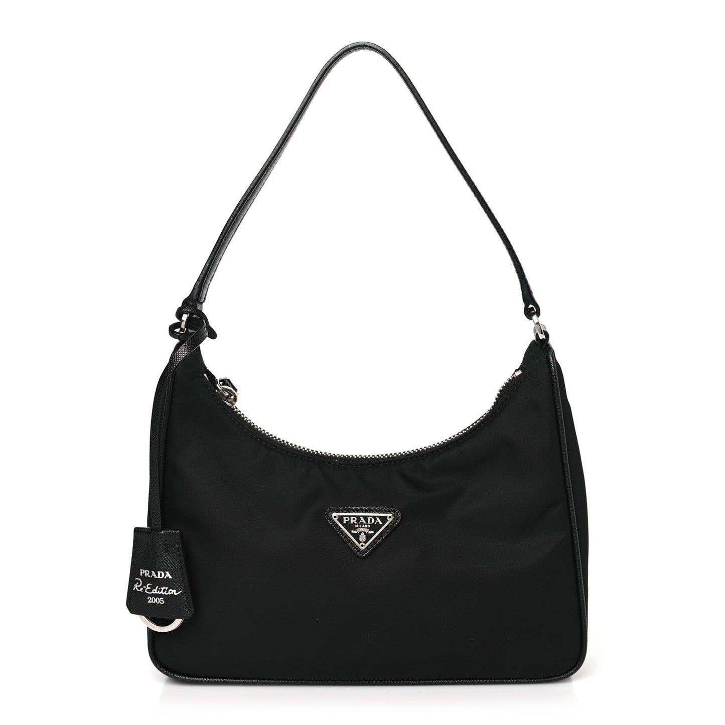 Tessuto Nylon Saffiano Mini Re-Edition 2005 Bag Black