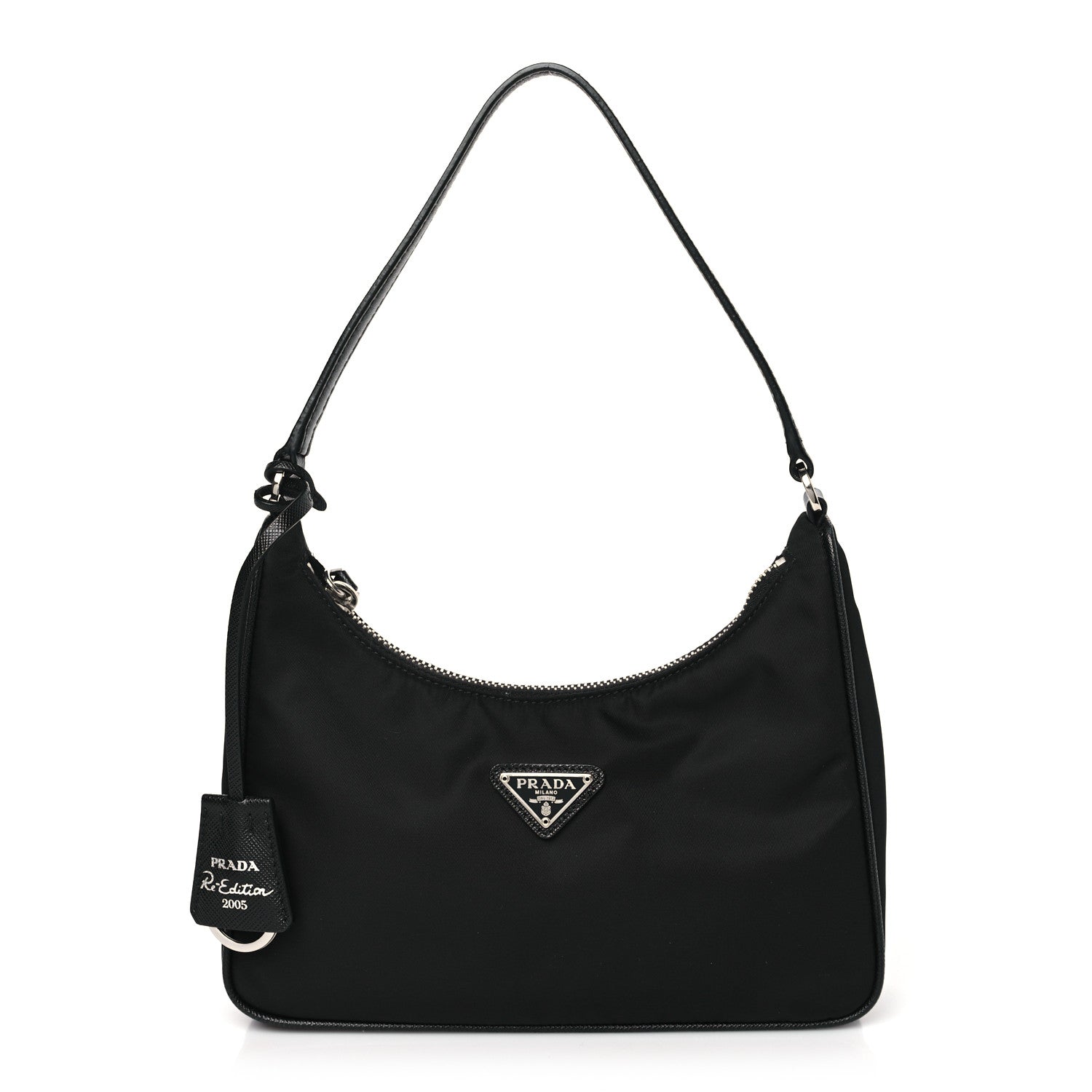 Prada Tessuto Nylon Saffiano Mini Re-Edition 2005 Bag Black 1 of 8