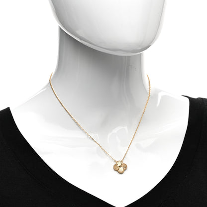 Van Cleef & Arpels 18K Yellow Gold Guilloche Vintage Alhambra Pendant Necklace 2 of 6