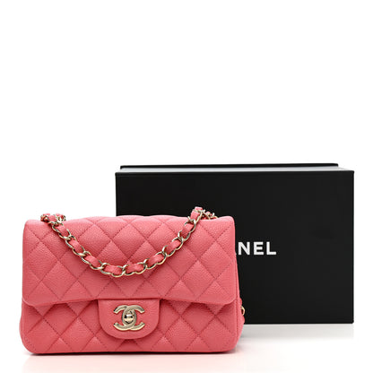 Chanel Iridescent Caviar Quilted Mini Rectangular Flap Pink 11 of 11