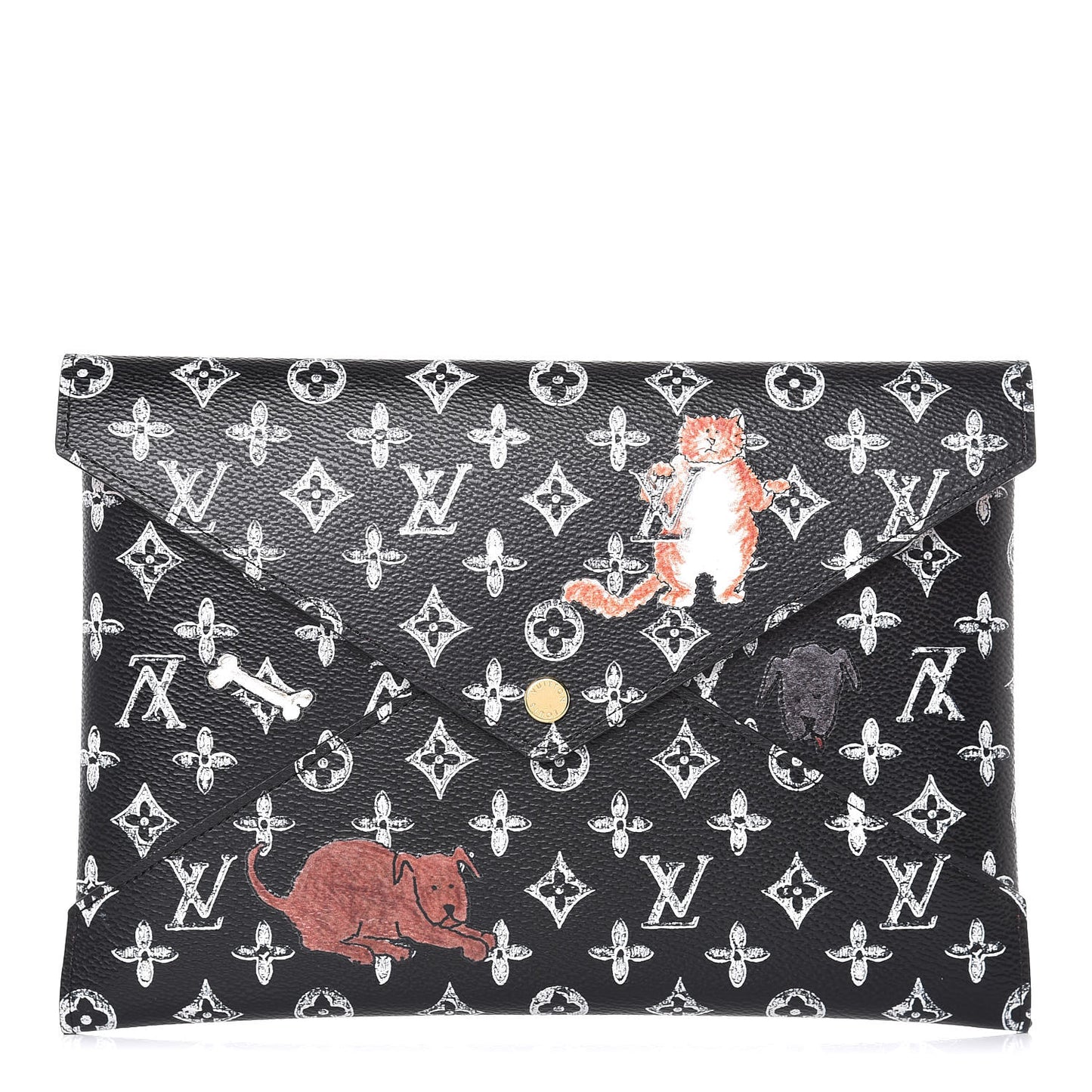 Catogram Large Kirigami Pochette Black