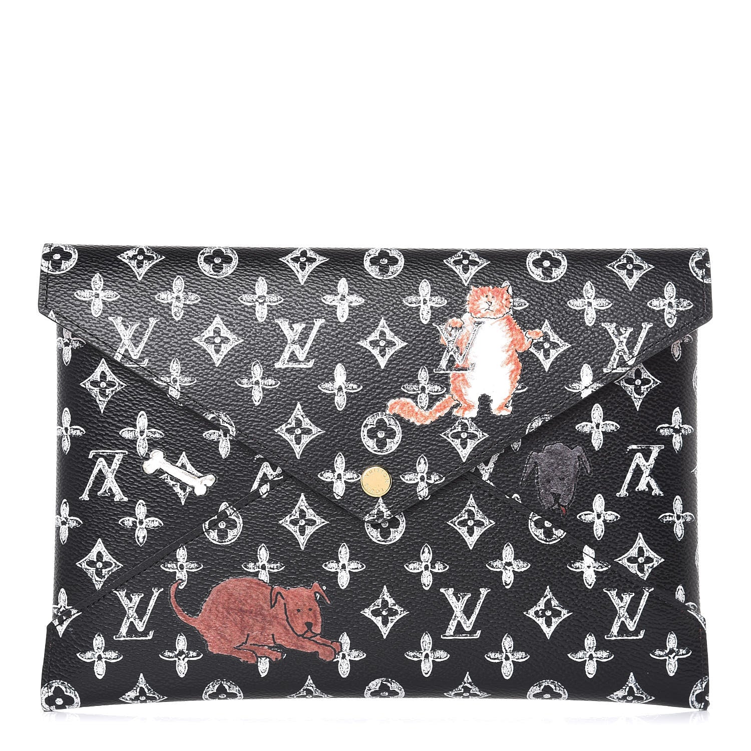 Louis Vuitton Catogram Large Kirigami Pochette Black 1 of 9
