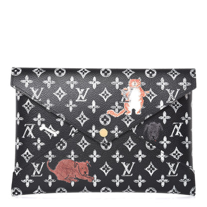 Louis Vuitton Catogram Large Kirigami Pochette Black 1 of 9
