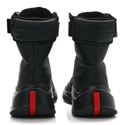 Prada Nubuck Polarius High Top Sneakers 36 Black 5 of 10