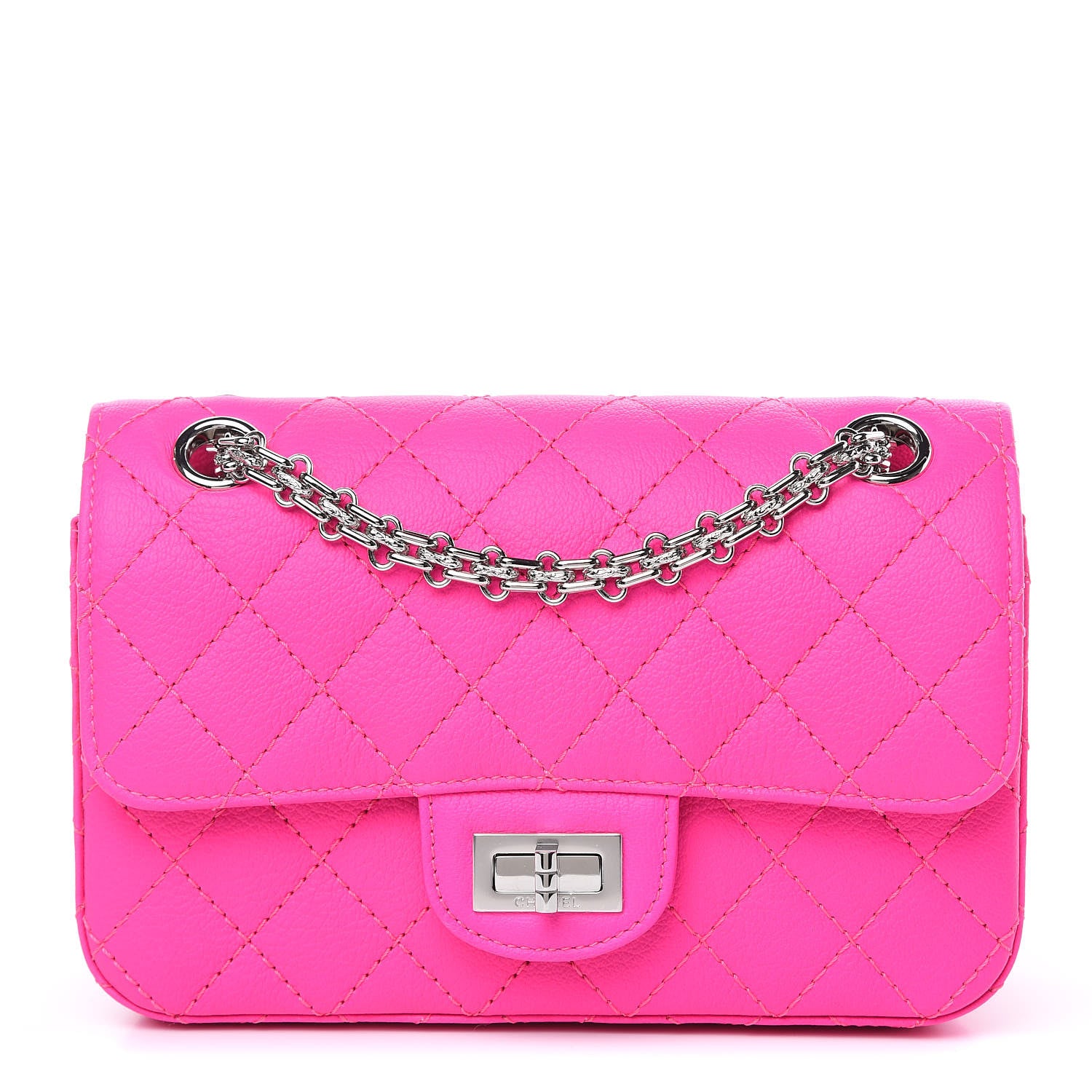 Chanel Goatskin Quilted 2.55 Reissue Mini Flap Fluorescent Pink 1 of 9