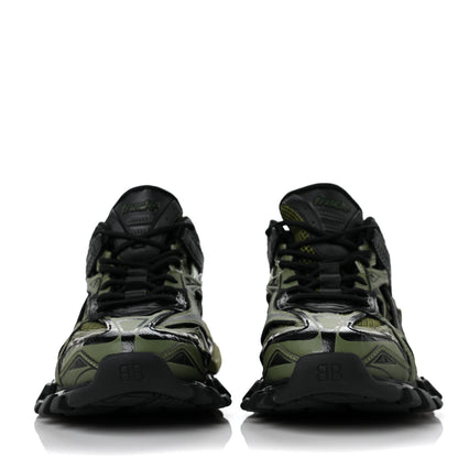 Balenciaga Rubber Mesh Bi-Color Mens Track.2 Open Sneakers 40 Kaki 2 of 7