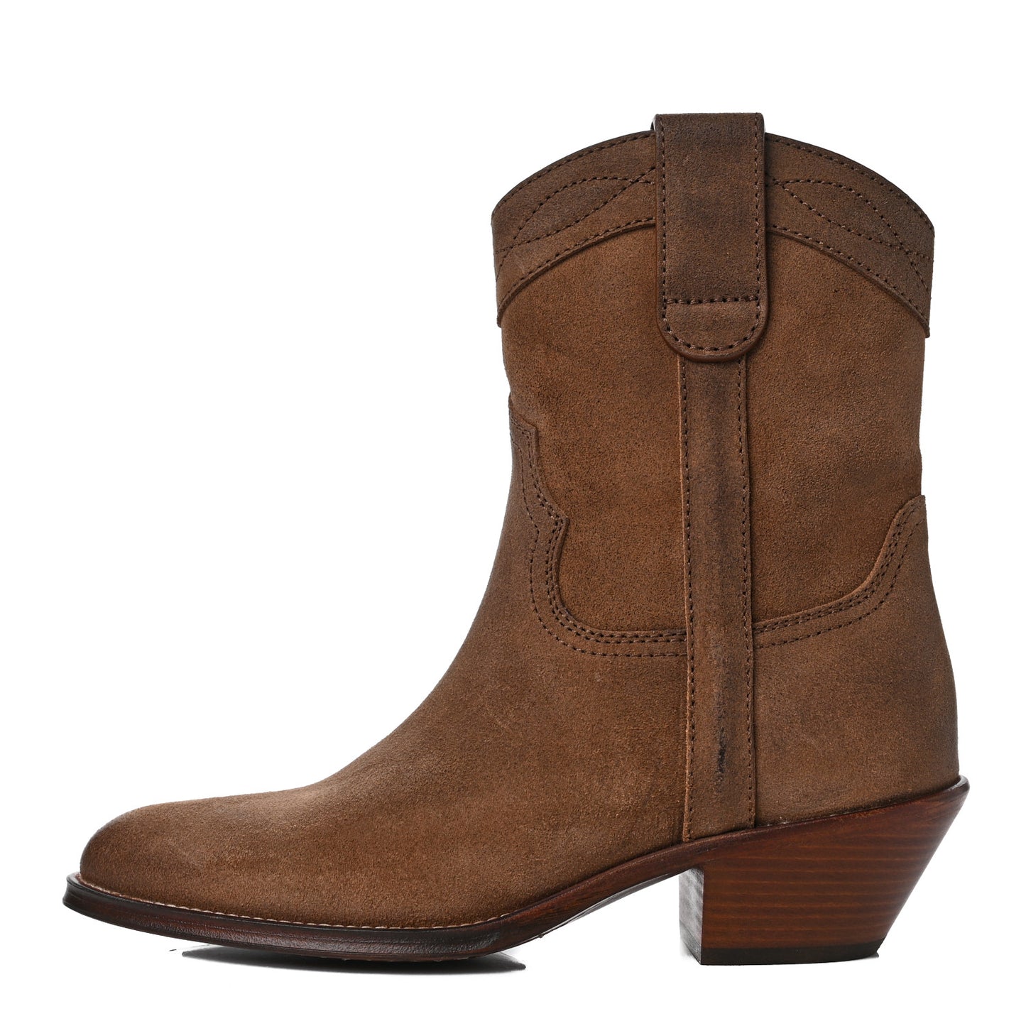 Suede Eastwood Western Boots 38 Vintage Brown