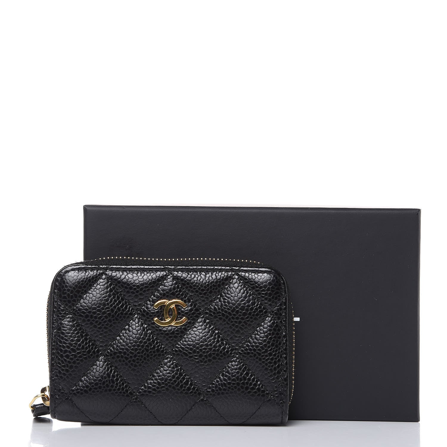 Chanel Caviar Quilted Zip Coin Purse Black 8 of 8