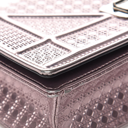 Christian Dior Metallic Patent Micro-Cannage Mini Diorama Flap Bag Hyper Pink 11 of 14