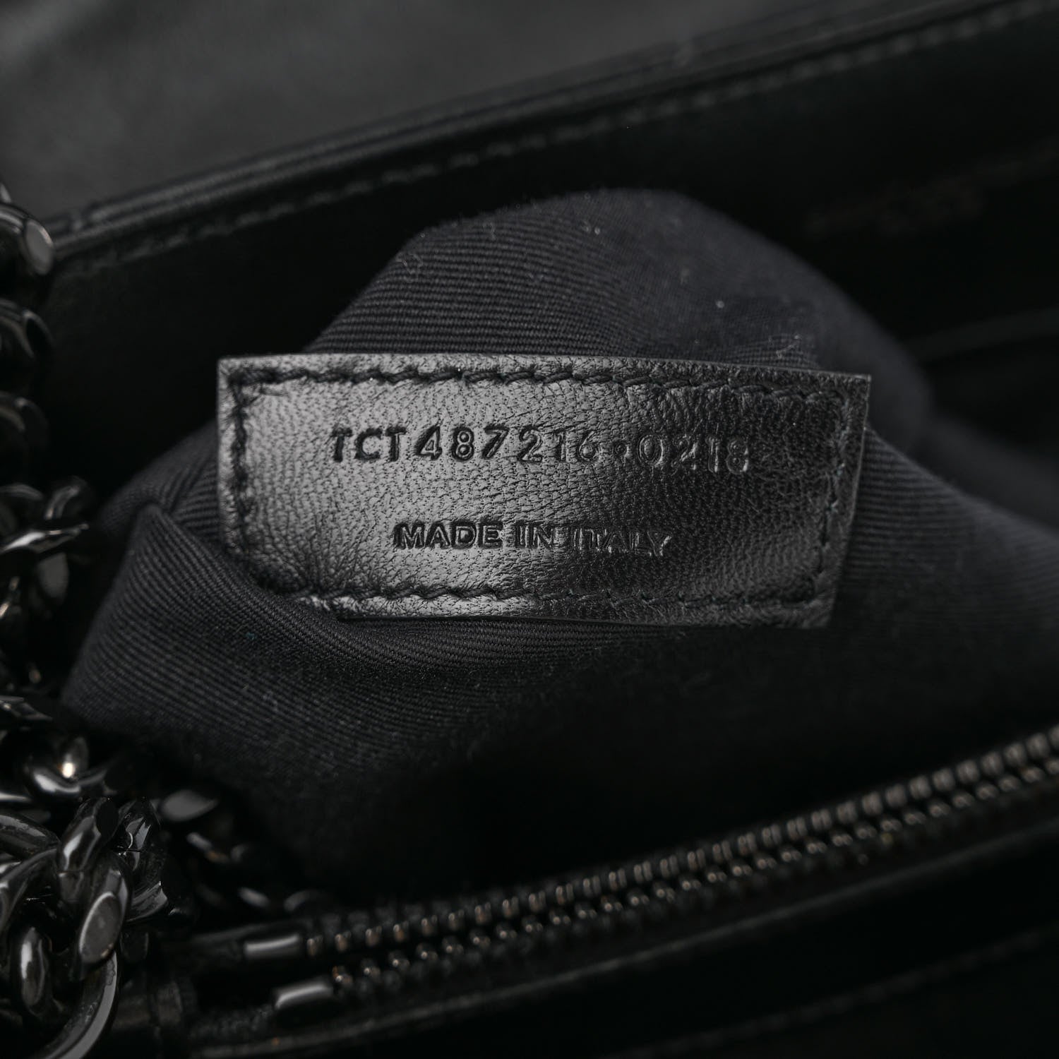 Saint Laurent Calfskin Y Quilted Monogram Monochrome Medium Loulou Chain Satchel Black 8 of 11