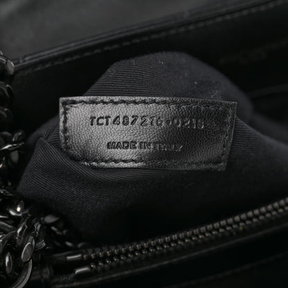 Saint Laurent Calfskin Y Quilted Monogram Monochrome Medium Loulou Chain Satchel Black 8 of 11