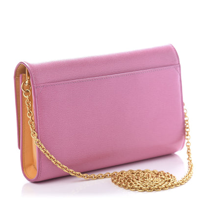 MCM Grained Calfskin Large Mina Chain Crossbody Blush Pink 3 of 9