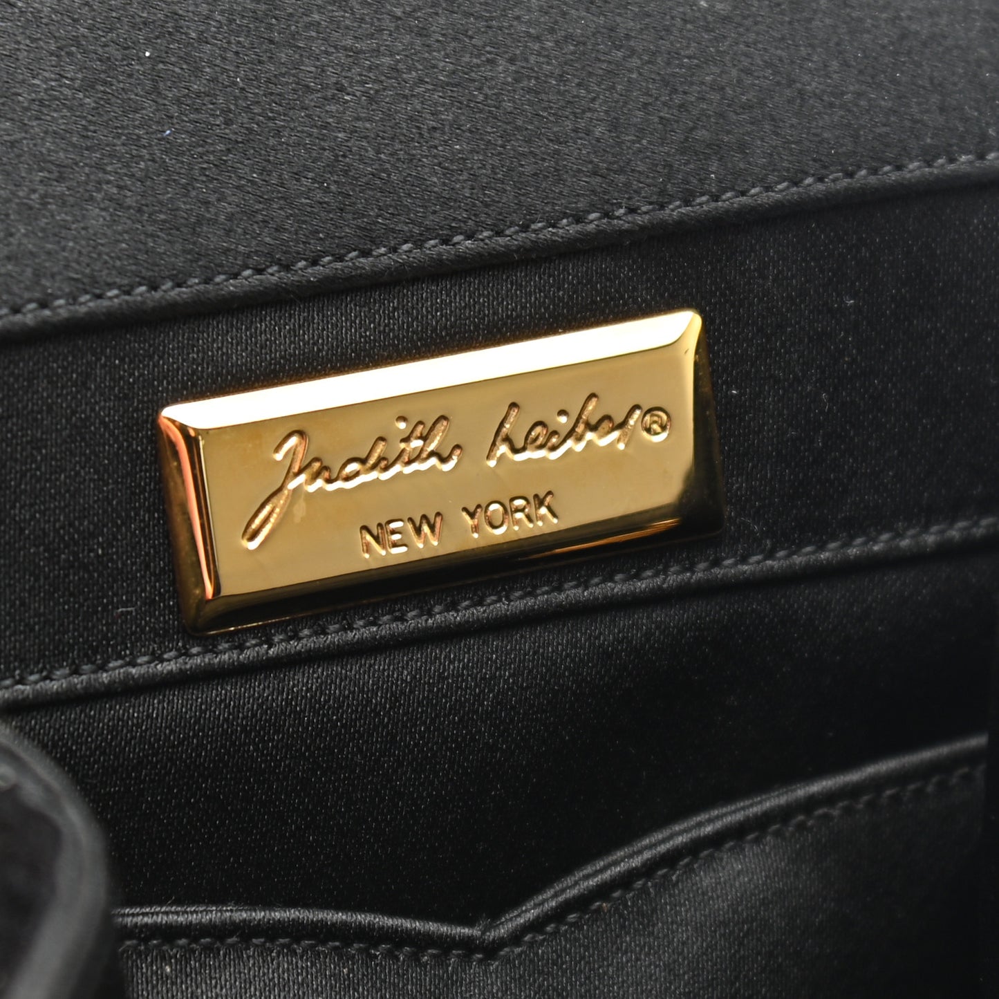 Swarovski Crystal Satin Evening Bag Black
