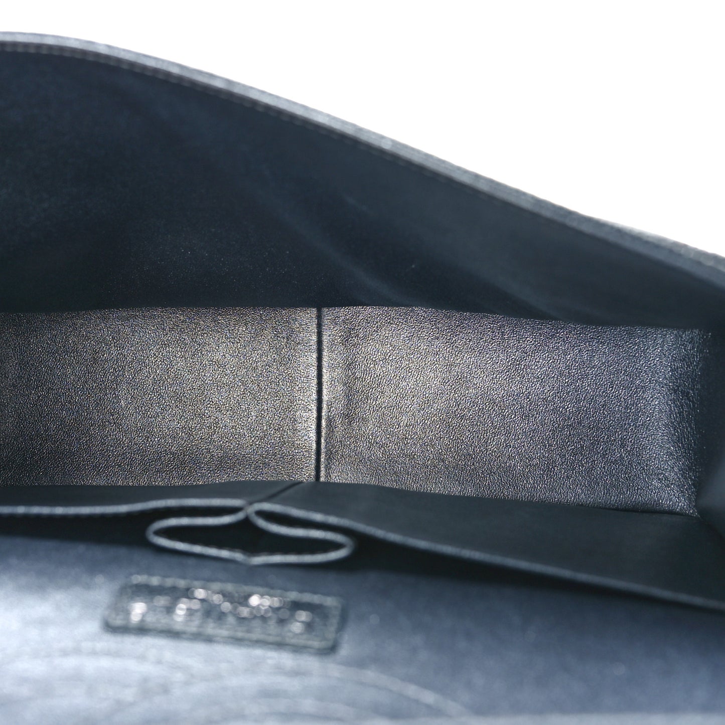 Metallic Caviar Quilted Jumbo Double Flap Dark Grey