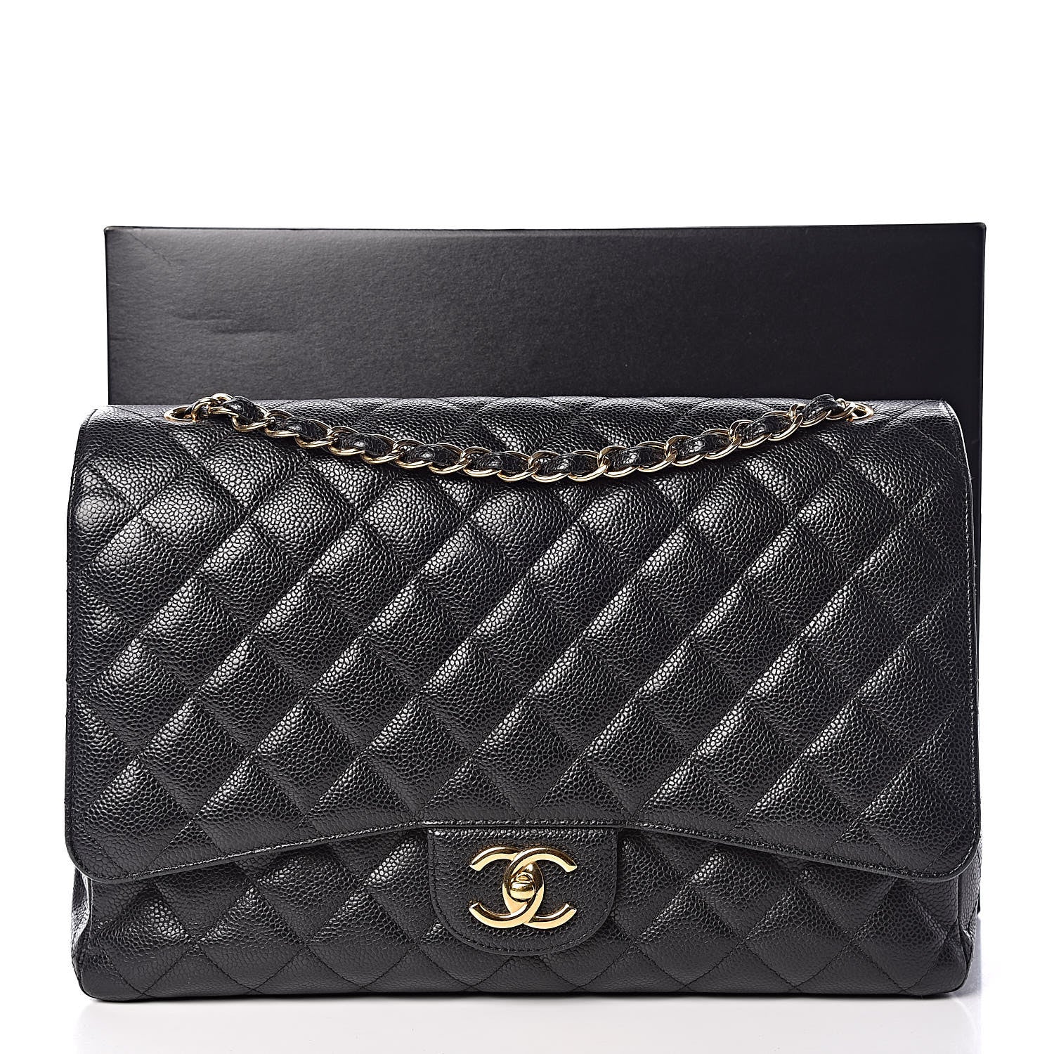 Chanel Caviar Quilted Maxi Double Flap Black 19 of 19