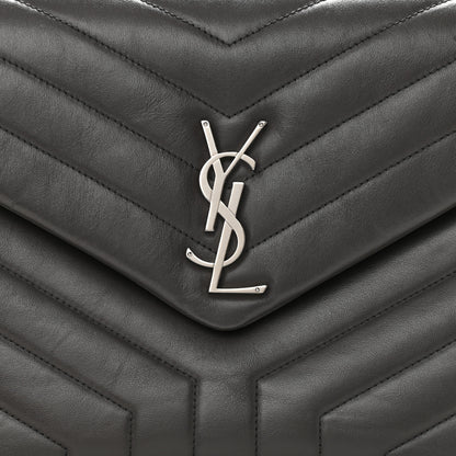 Saint Laurent Calfskin Y Quilted Monogram Medium Loulou Chain Satchel Asphalt 8 of 10
