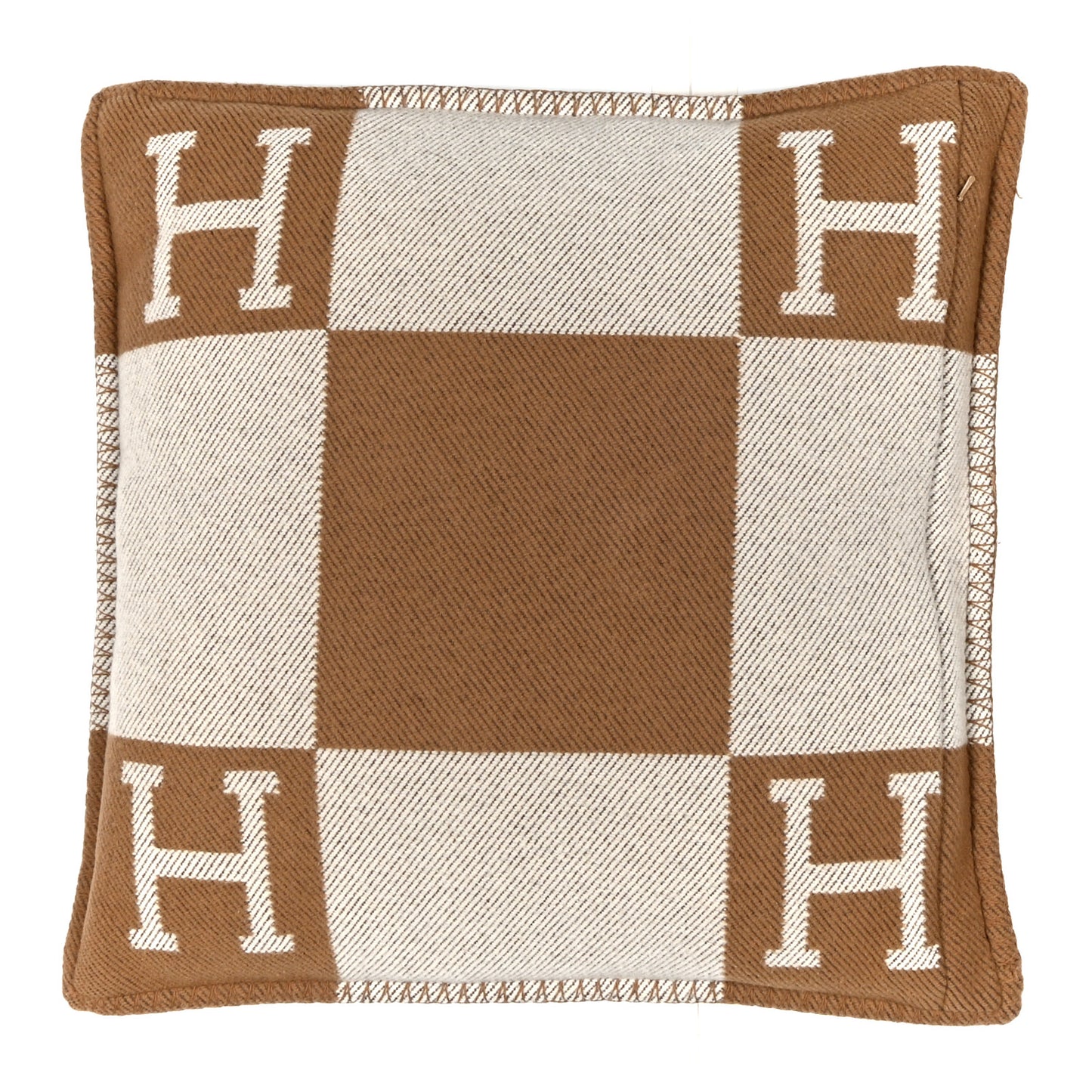 Wool Cashmere Avalon Pillow PM Ecru Camel