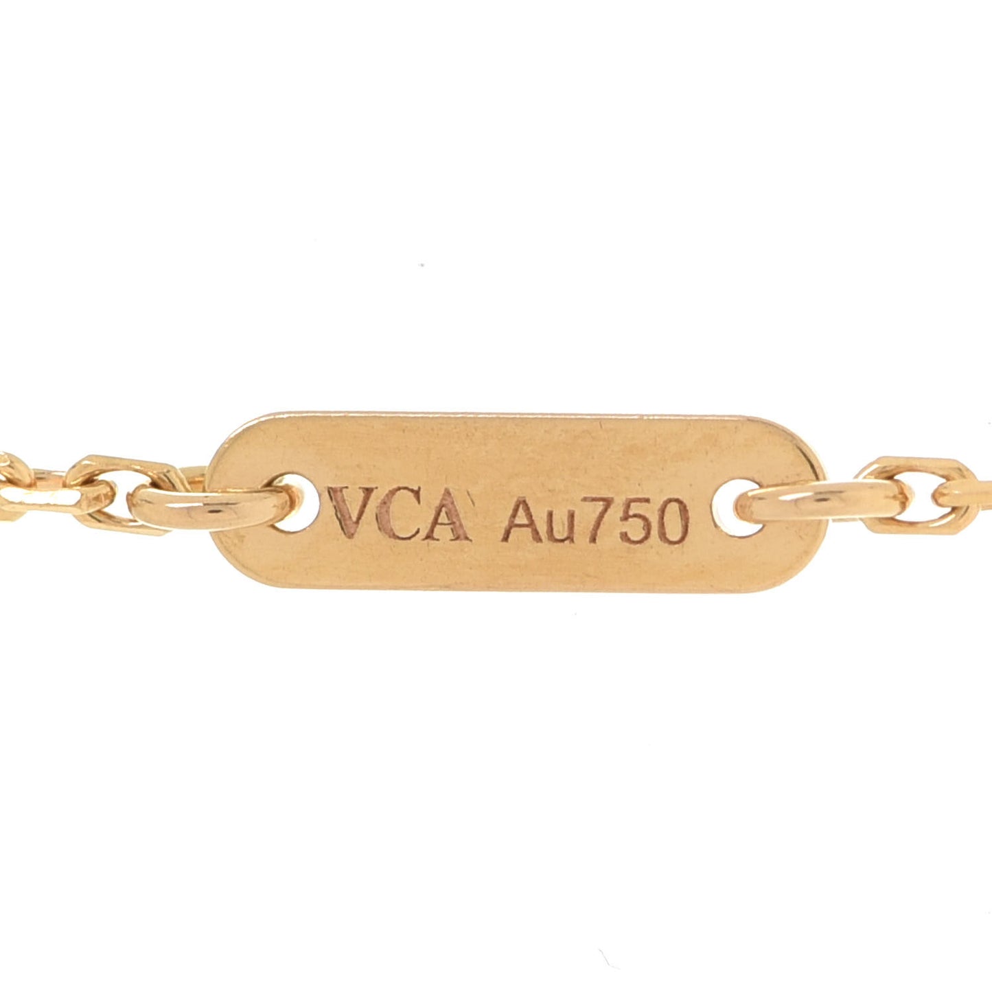 18K Yellow Gold Mother of Pearl Sweet Alhambra Pendant Necklace