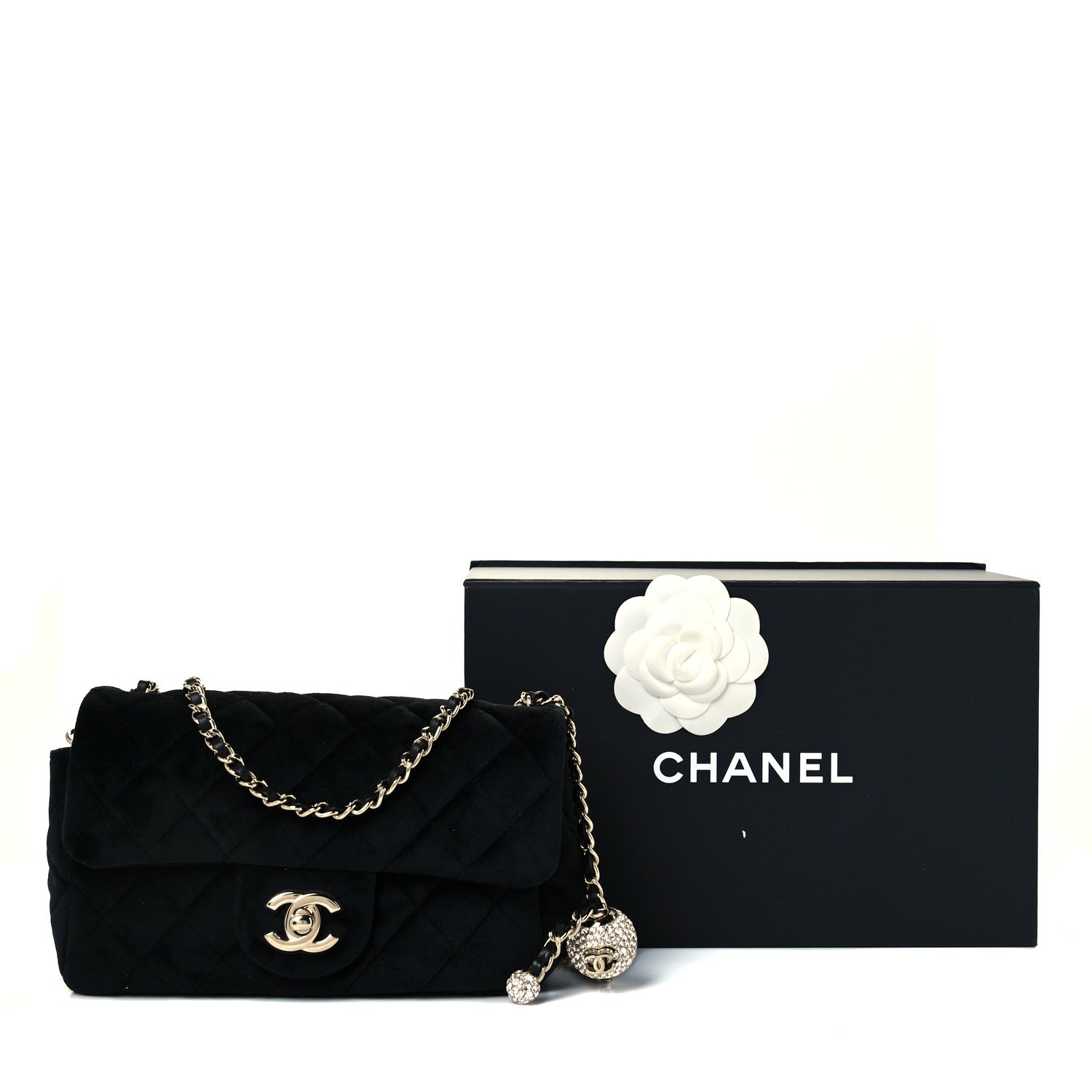 Chanel Velvet Quilted Mini Rectangular Pearl Crush Flap Black 12 of 12