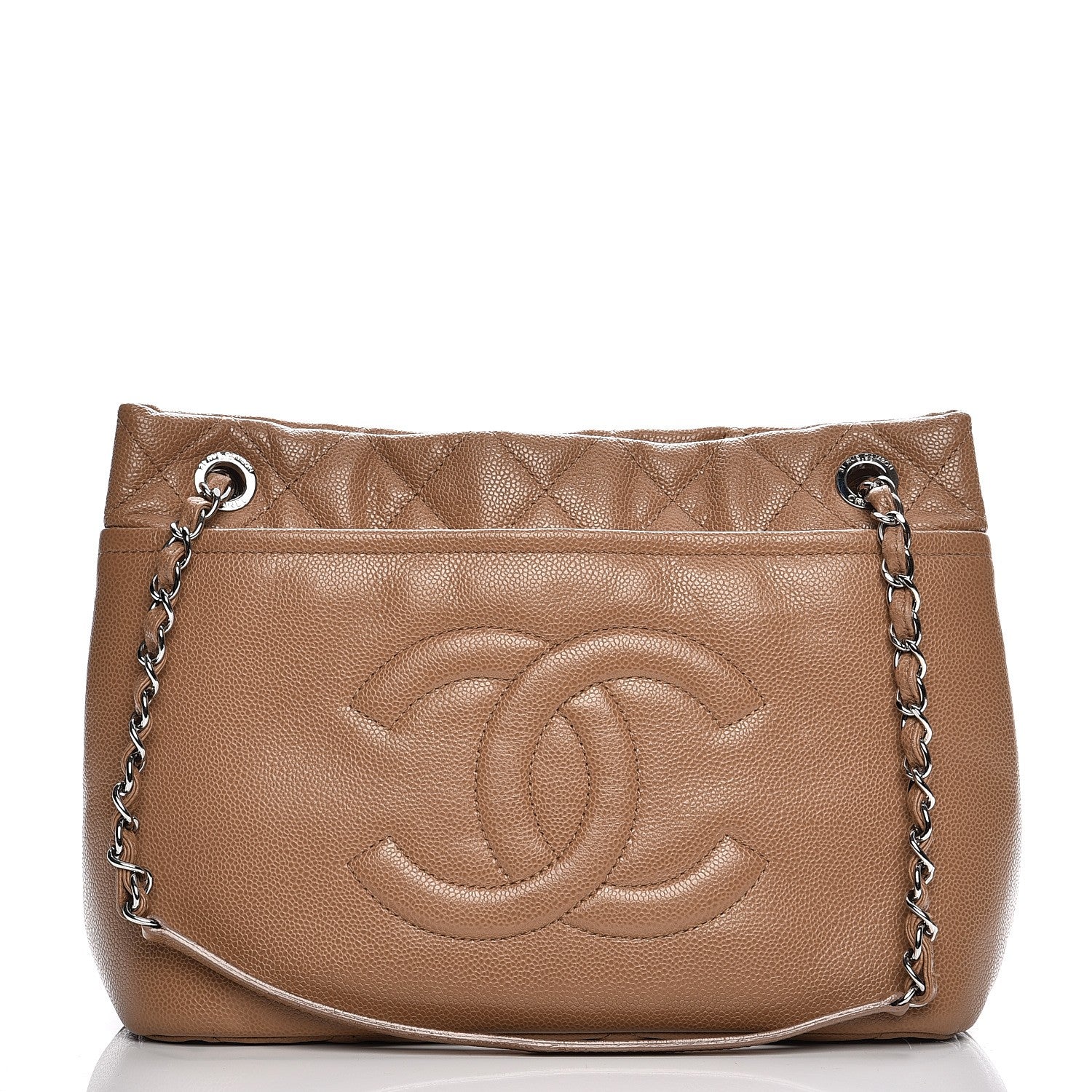 Chanel Caviar Quilted Timeless CC Soft Tote Beige 15 of 15