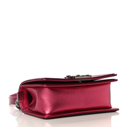 Chanel Metallic Patent Calfskin Quilted Small Boy Flap Pink 3 of 9