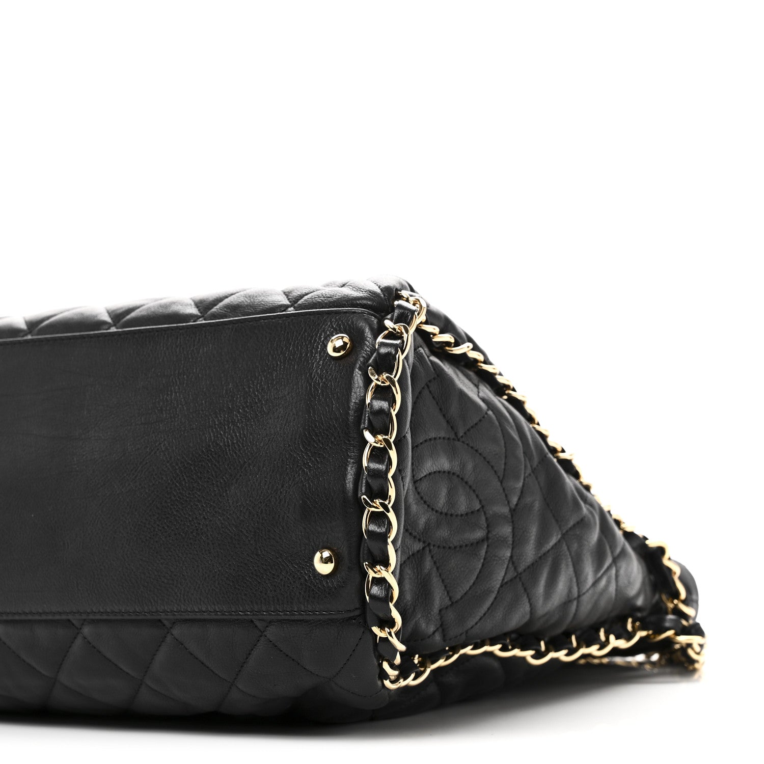Chanel Calfskin Quilted Large Chain Me Hobo Black 10 of 10