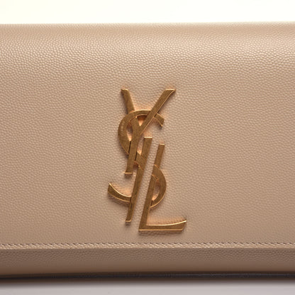 Saint Laurent Grain De Poudre Classic Monogram Cassandre Clutch Nude 10 of 10
