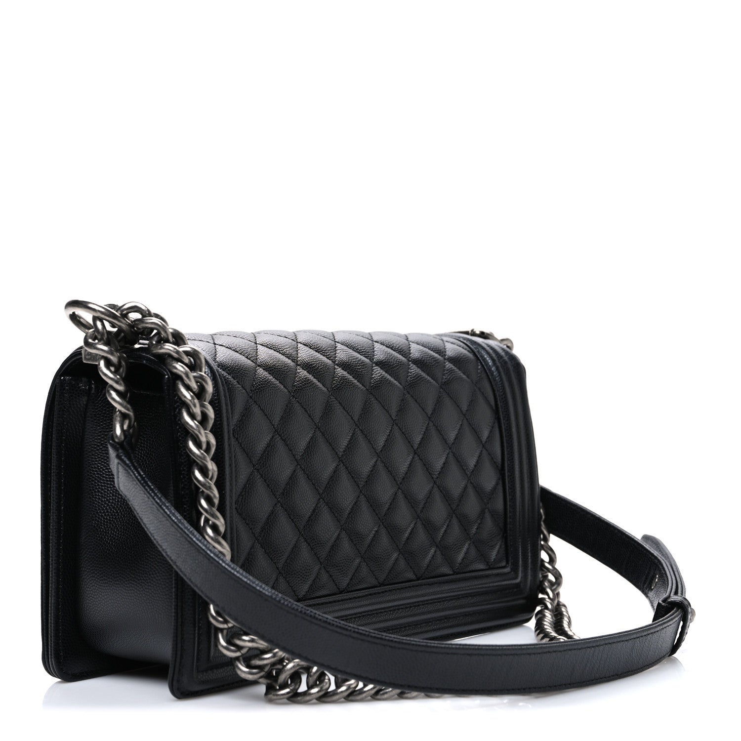 Chanel Caviar Quilted Medium Boy Flap Black 3 of 10