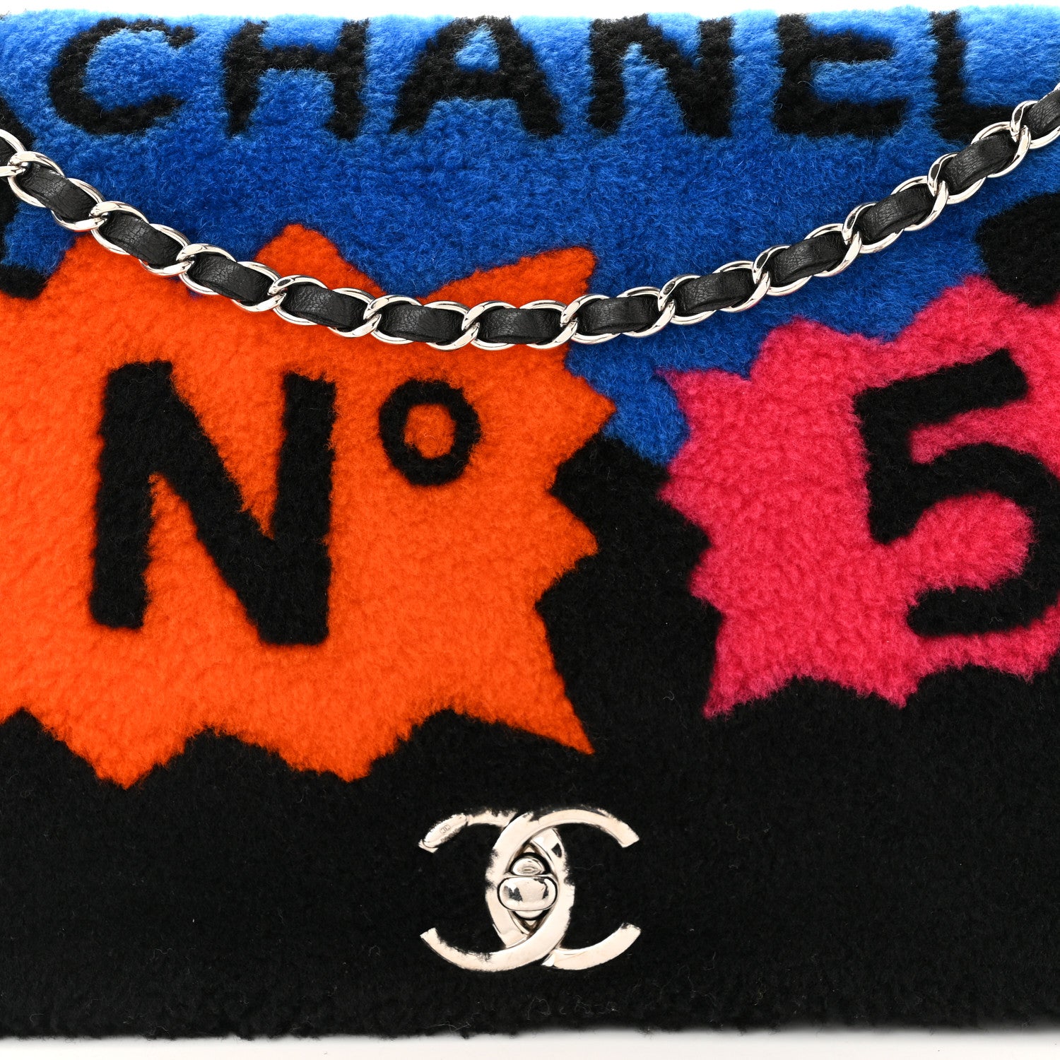 Chanel Shearling Lambskin Jumbo Chanel 100% Flap Black 8 of 10