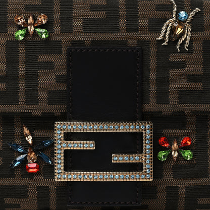 Fendi Zucca Crystal Embellished Baguette Tobacco 7 of 9