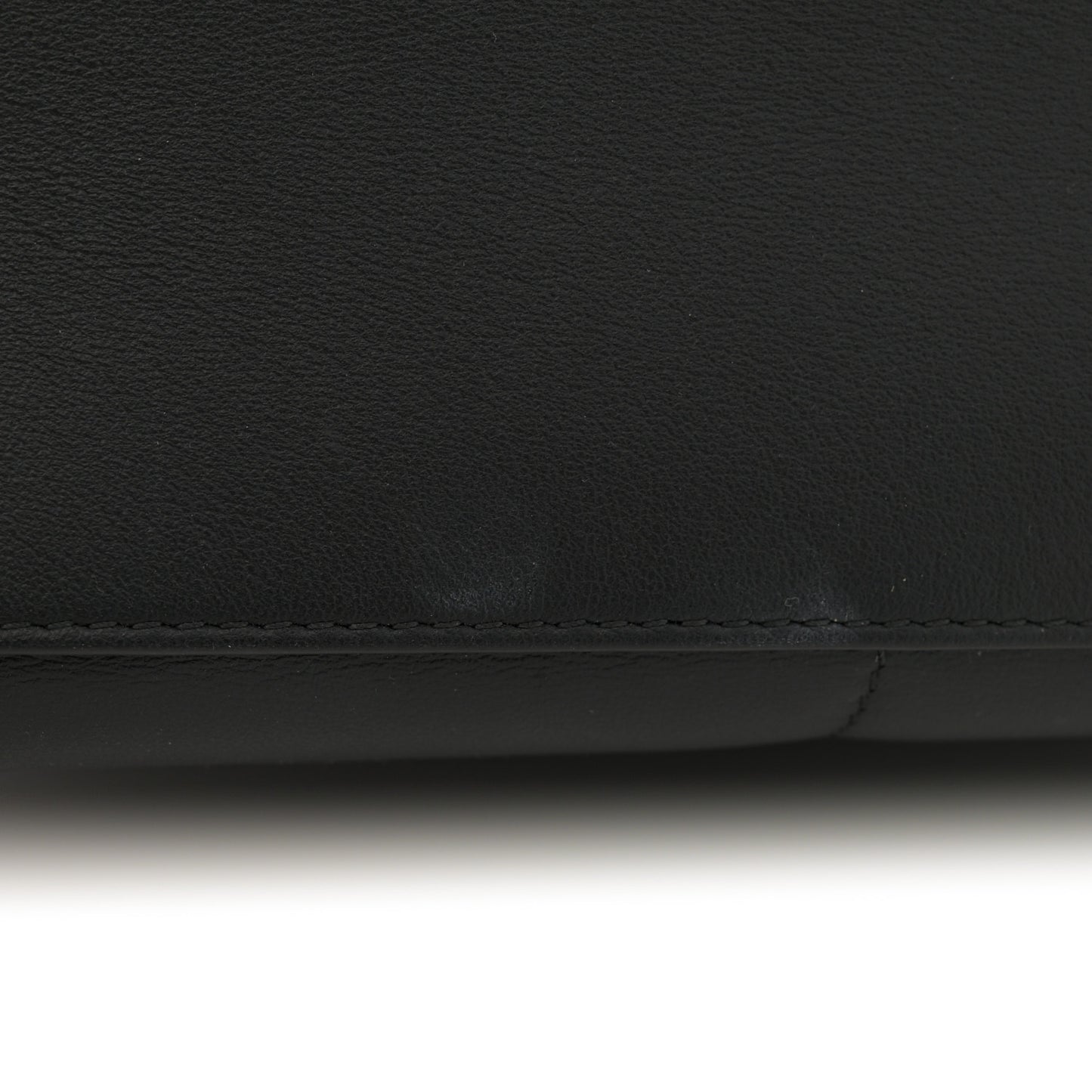 Natural Smooth Calfskin Small Rodeo Top Handle Handbag Black