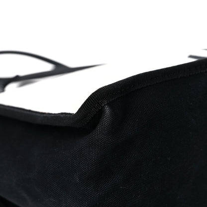 Chanel Canvas Calfskin Let's Demonstrate Small Tote White Black 8 of 20