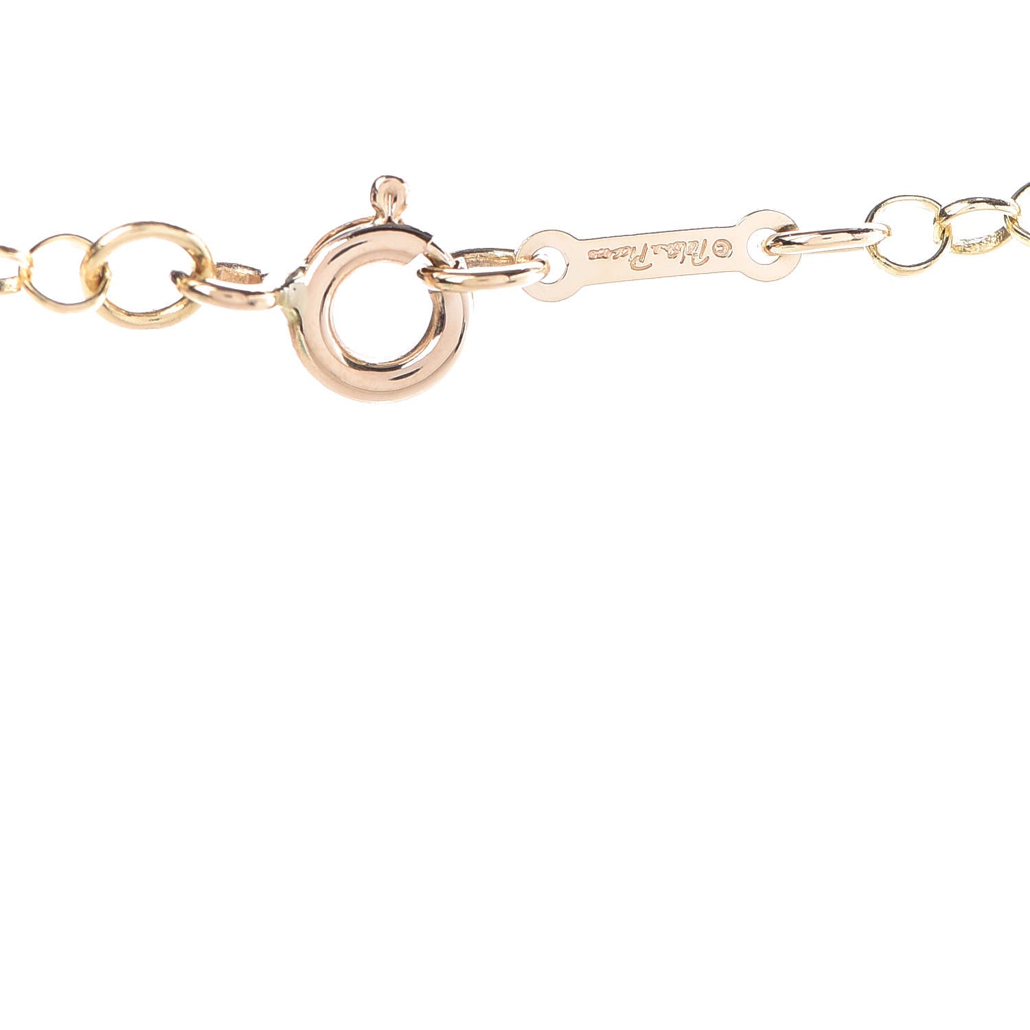 Tiffany 18K Yellow Gold Peridot Paloma Picasso Dot Charm Pendant Necklace 6 of 7