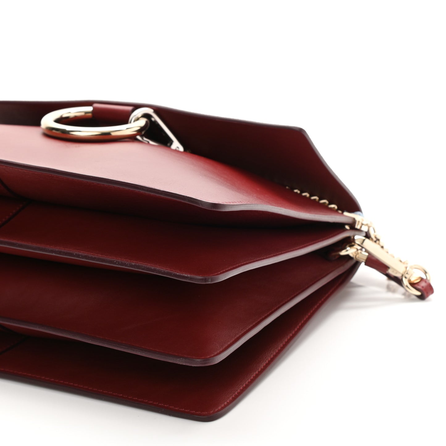 Calfskin Suede Medium Faye Shoulder Bag Plum Purple