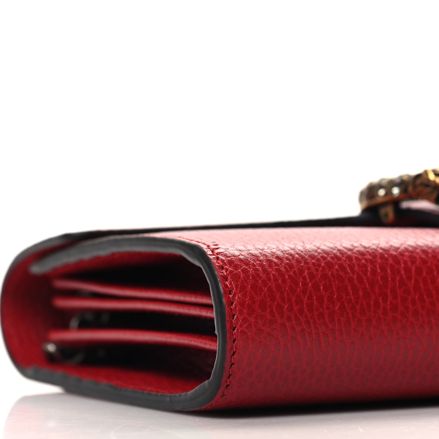 Calfskin Mini Dionysus Chain Wallet Hibiscus Red