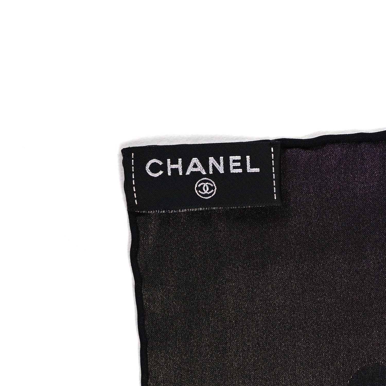 Chanel Silk Rue Cambon CC Square Scarf Black Multicolor 3 of 3