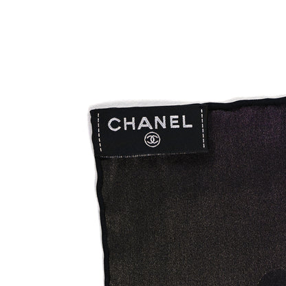 Chanel Silk Rue Cambon CC Square Scarf Black Multicolor 3 of 3