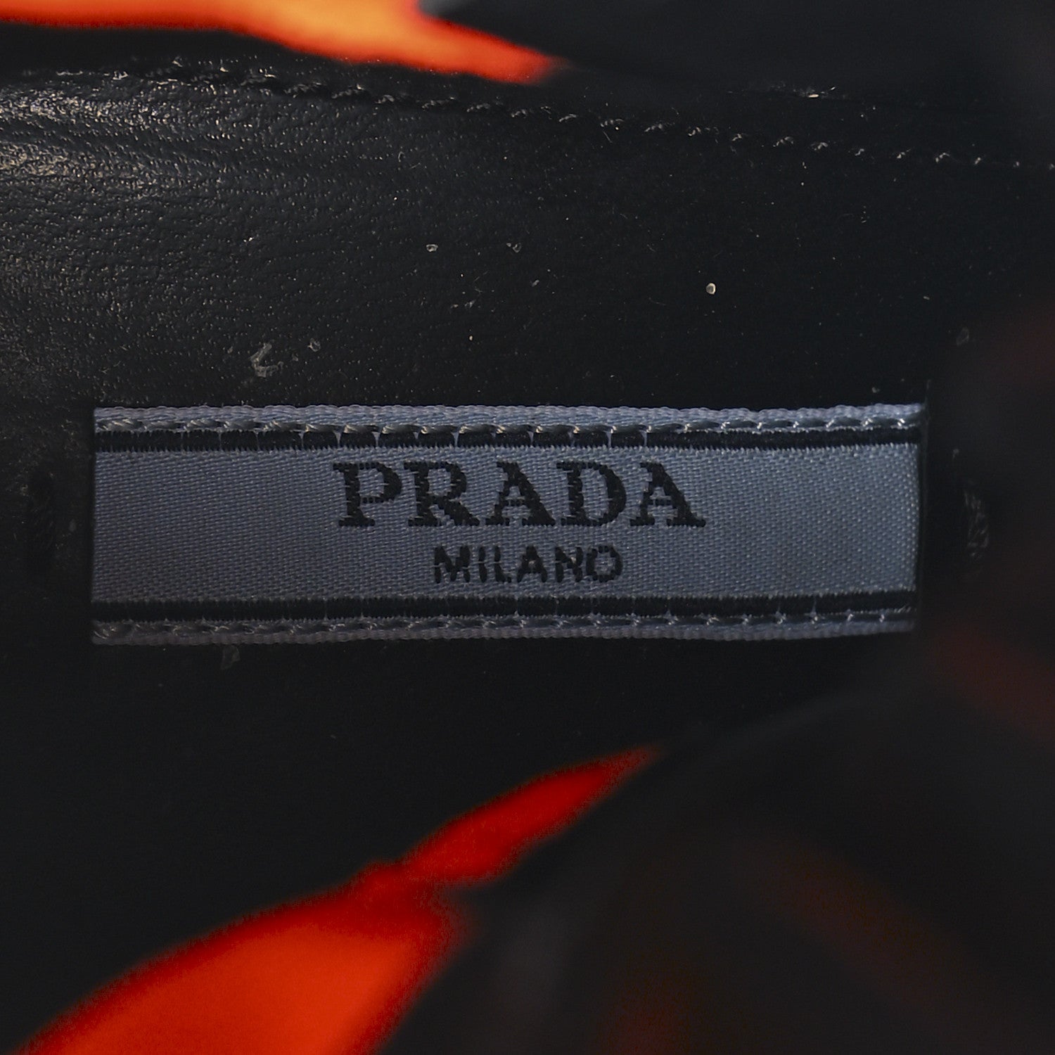 Prada Vitello Montana Neoprene Lace Up Chelsea 110mm Ankle Boots 38 Black Arancio 9 of 12