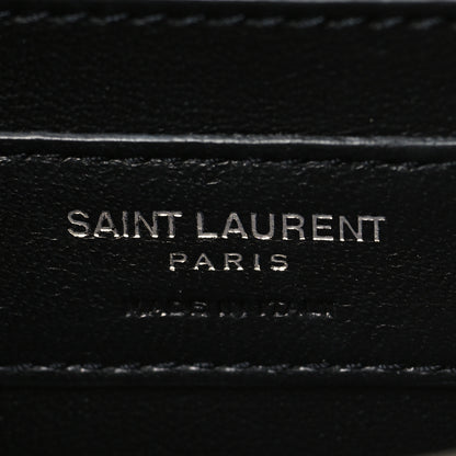 Saint Laurent Calfskin Crocodile Embossed Small Classic Monogram Kate Tassel Satchel Blanc Vintage 6 of 10