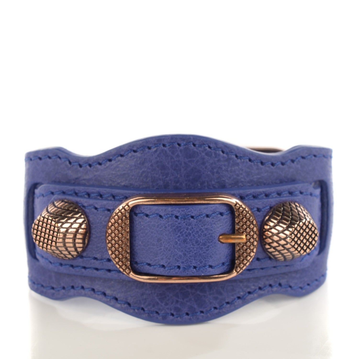 Balenciaga Agneau Arena Giant 12 Rose Gold Hardware Bracelet S Bleu Lavande 1 of 6