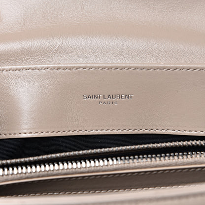 Saint Laurent Calfskin Y Quilted Monogram Small Loulou Chain Satchel Nude Powder 5 of 9