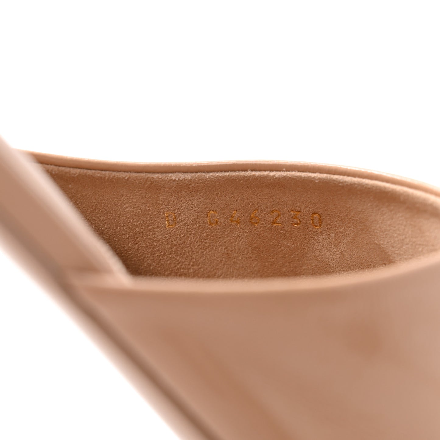 Shiny Calfskin Crystal CC Mules Sandals 40 Beige