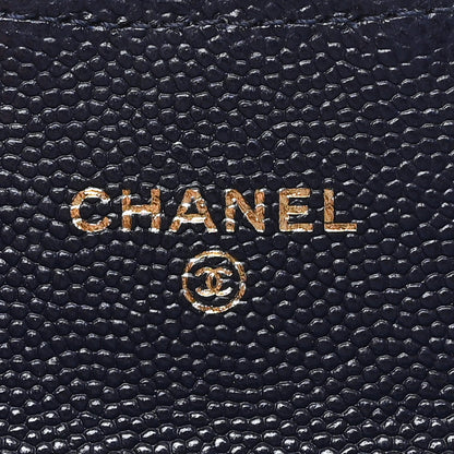 Chanel Caviar Quilted Flap Card Holder Navy Blue 6 of 8