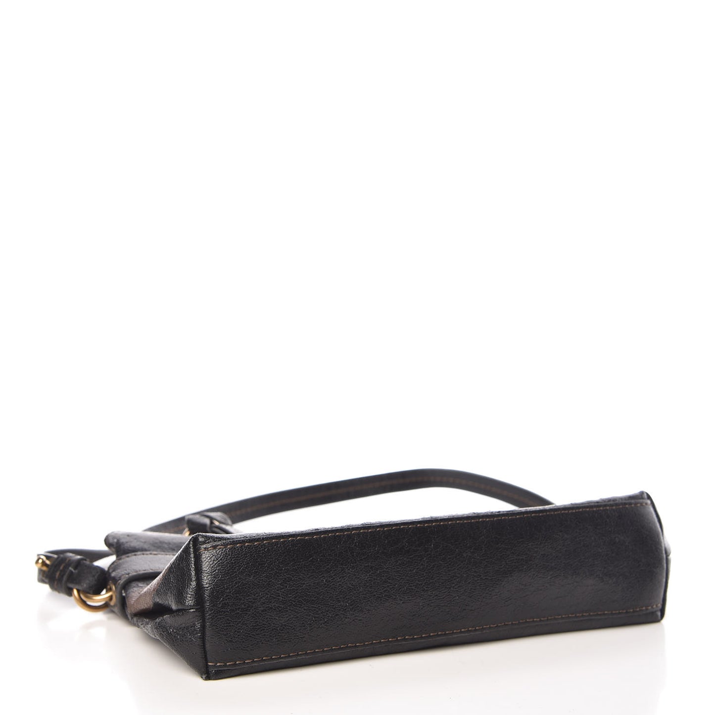 Sheepskin Embossed Logo Crossbody Black